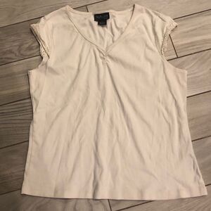 Style & Co White sleeveless v-neck top 2x